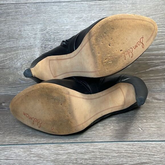 Sam Edelman Kenley Women’s Sz 9M Black Leather 5” Heel Inside Zip Ankle Booties - Picture 8 of 12